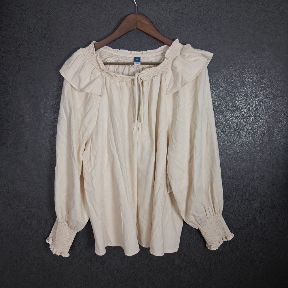 Old Navy Top Womens XXL Cotton Poetcore Ruffle Wuthering Heights Pirate New